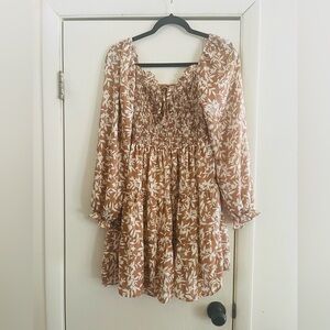 Moon River Desert Boho Prairie Cottagecore Milkmaid Mini Tunic Dress M